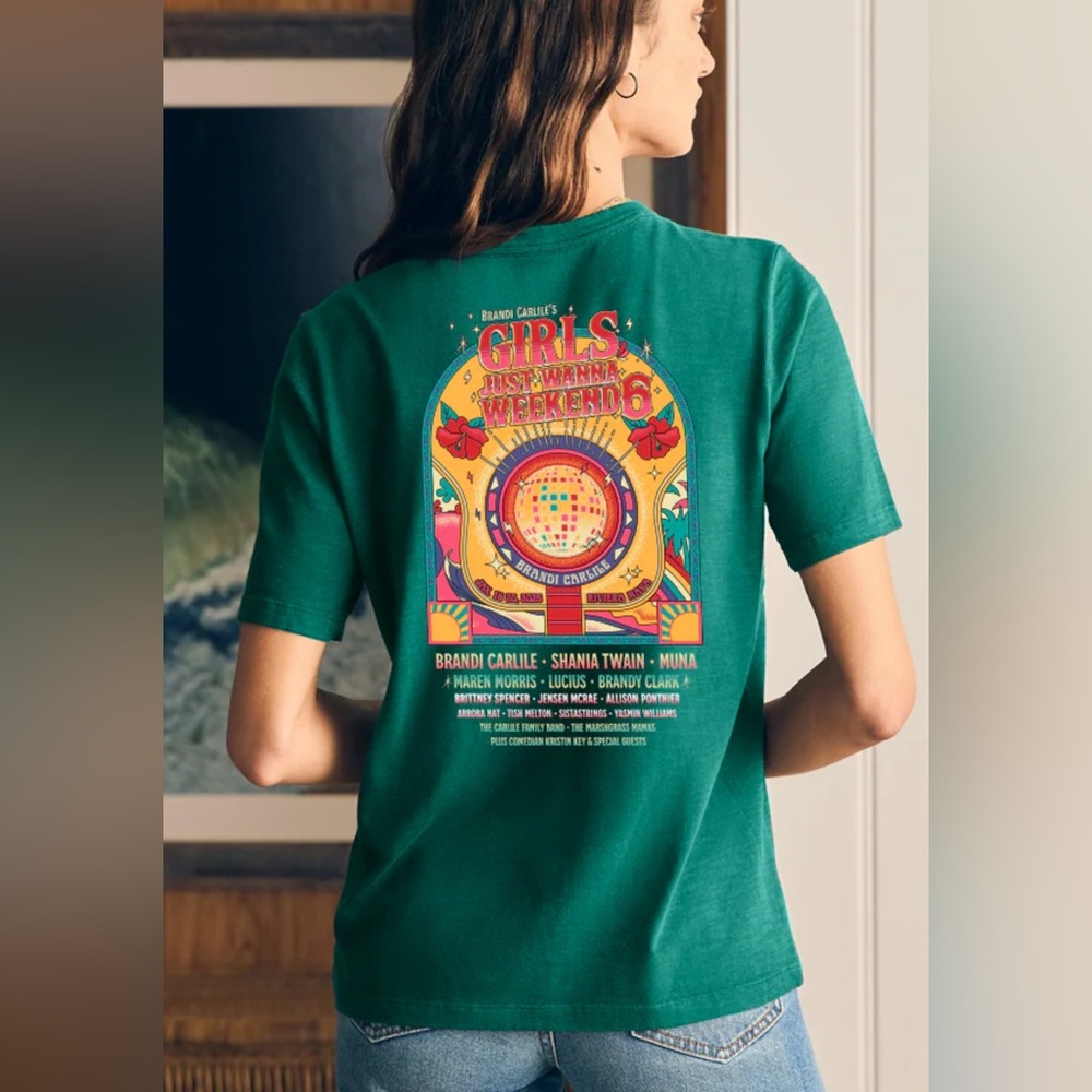 Faherty Lineup Tee Brandi Carlile Girls Just Wanna Size‎ XXL